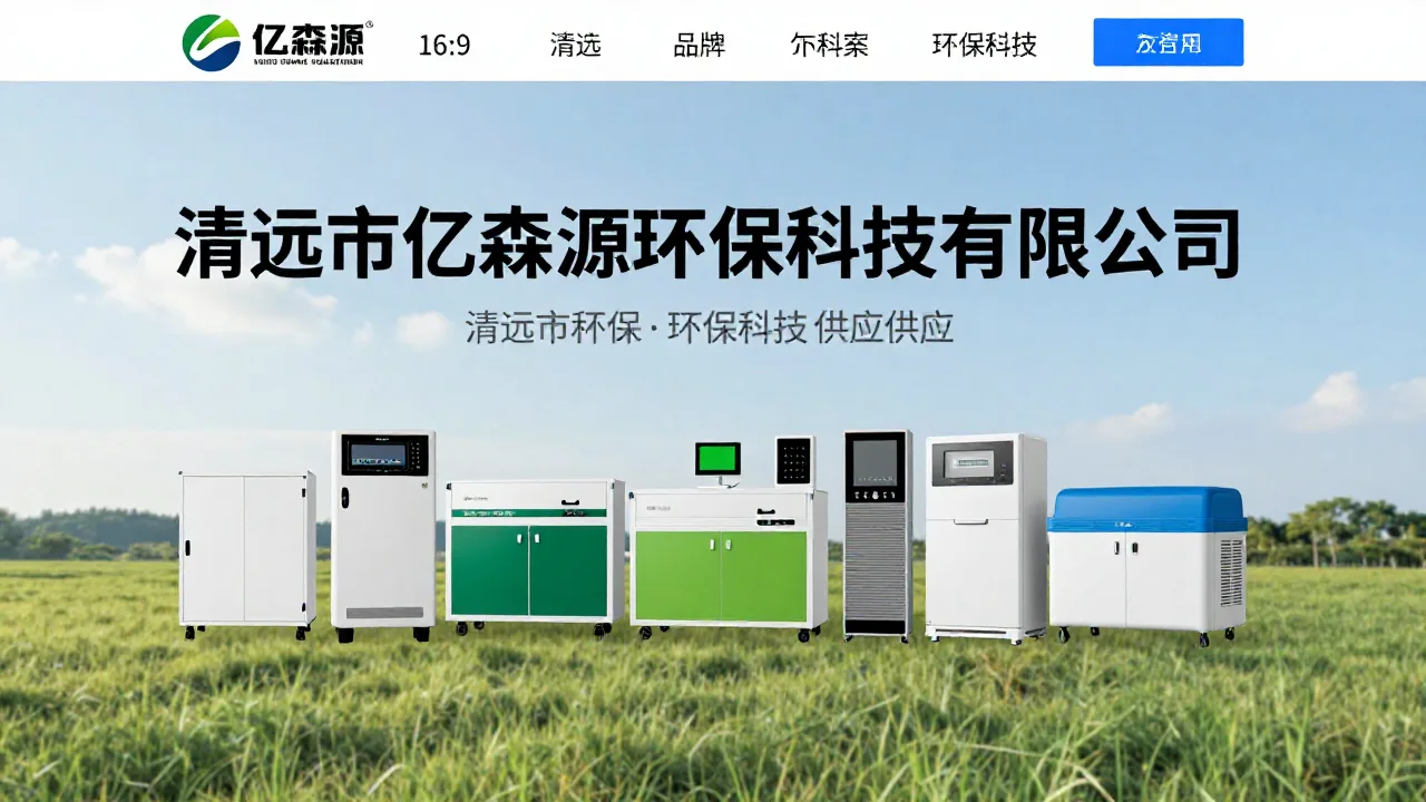 清远市亿森源环保科技有限公司 首页主视觉